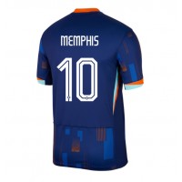 Stroje piłkarskie Niderlandy Memphis Depay #10 Koszulka Wyjazdowej ME 2024 Krótki Rękaw